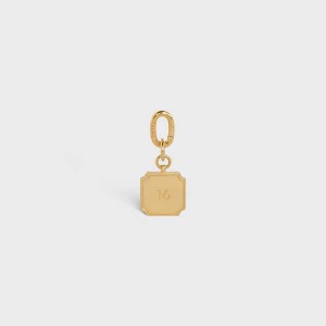 Celine 16 Charm In Brass Kleine Lederwaren Goud | CL-592923