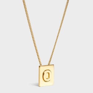 Celine Alphabet O In Brass With Gold Finish Kettingen Goud | CL-592278