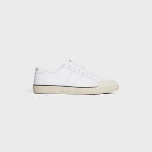 Celine As-01 Low Kanten-up Alan In Calfskin Sneakers Wit | CL-591896