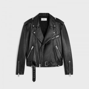 Celine Biker In Soft Leather Zwart | CL-591916