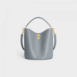 Celine Bucket Bag In Smooth Calfskin 16 Blauw Grijs | CL-593255