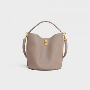 Celine Bucket Bag In Supple Grained Calfskin 16 Grijs | CL-593257