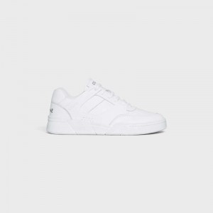 Celine C07 Trainer Low Kanten-up In Calfskin Sneakers Wit | CL-591900