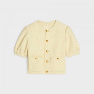 Celine Cardigan In Bouclé Tweed Jassen Abrikoos | CL-592629