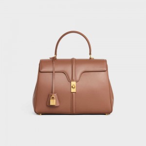 Celine Classique Bag In Satinated Calfskin 16 Bruin | CL-593281