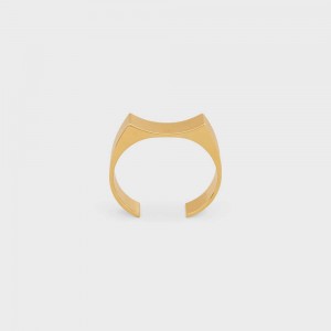 Celine Formes Abstraites Concave Cuff In Brass With Gold Finish Armbanden Goud | CL-592213