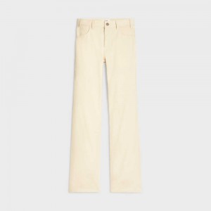 Celine Jane Flared Jeans In Corduroy Broek Lichtturkoois | CL-592721