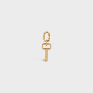 Celine Key Charm In Brass Kleine Lederwaren Goud | CL-592922