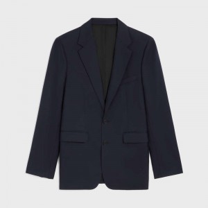 Celine Klassieke In Wol Gabardine Jassen Donkerblauw | CL-591982