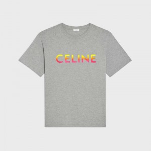 Celine Loose In Katoenen Jersey T-shirt Grijs | CL-592136