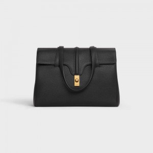 Celine Medium Soft Bag In Supple Grained Calfskin 16 Zwart | CL-593263