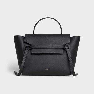 Celine Mini In Grained Calfskin Heuptas Zwart | CL-593064