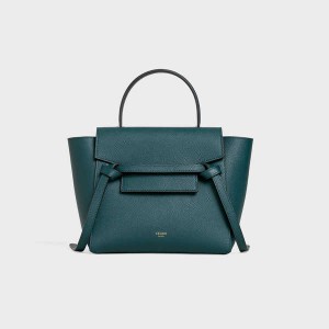 Celine Nano In Grained Calfskin Heuptas Turquoise | CL-593056