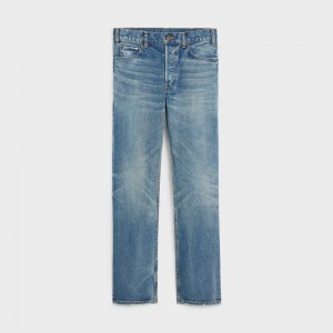 Celine Polly Jeans In Crystal Rinse Denim Broek Blauw | CL-592710