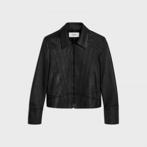 Celine Rechtdoor Blouson In Soft Leather Zwart | CL-591919