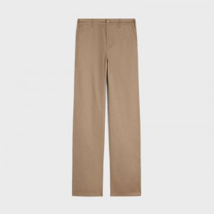 Celine Rechtdoor Chinos In Twill Broek Lichtturkoois | CL-592063