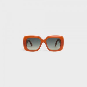 Celine Square S263 In Acetate Zonnebril Rood | CL-592375