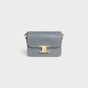 Celine Teen Bag In Lizard Triomphe Blauw Grijs | CL-593200