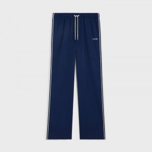 Celine Tracksuit In Double Face Jersey Broek Donkerblauw Wit | CL-592037