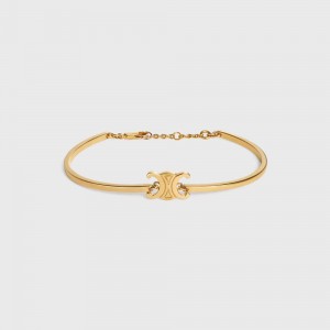 Celine Triomphe Articulated In Brass With Gold Finish Armbanden Goud | CL-592209