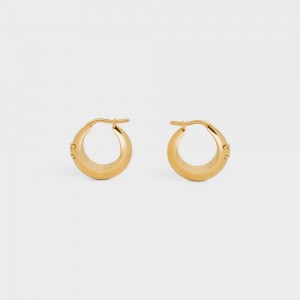 Celine Triomphe Bold Hoops In Brass With Gold Finish Oorbellen Goud | CL-592306