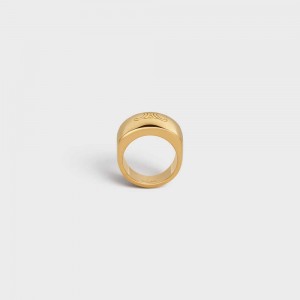 Celine Triomphe Bold In Brass With Gold Finish Ringen Goud | CL-592193