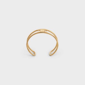 Celine Triomphe Cuff In Brass With Gold Finish Armbanden Goud | CL-592230