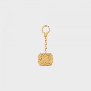 Celine Triomphe Helix Charm In Brass Kleine Lederwaren Goud | CL-592917