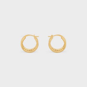 Celine Triomphe Multi Hoops In Brass With Gold Finish Oorbellen Goud | CL-592305