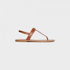 Celine Triomphe String In Vegetable - Tanned Calfskin Sandalen Bruin | CL-592590