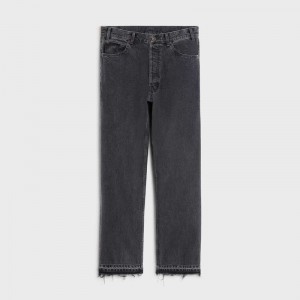 Celine Wesley Jeans In Charcoal Wash Denim Broek Grijs Lichtturkoois | CL-592052