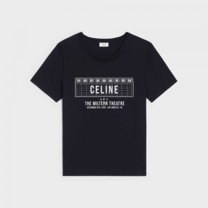 Celine Wiltern In Katoenen Jersey T-shirt Zwart Wit | CL-592772