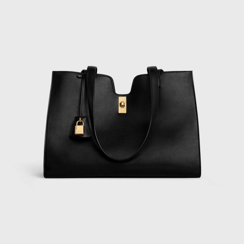 Celine 16 In Smooth Calfskin Cabas Zwart | CL-593079