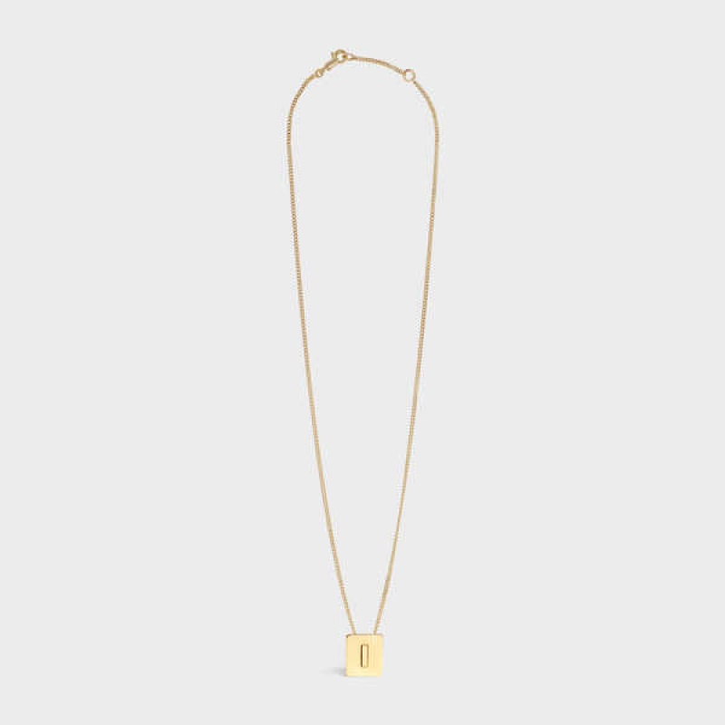 Celine Alphabet I In Brass With Gold Finish Kettingen Goud | CL-592272