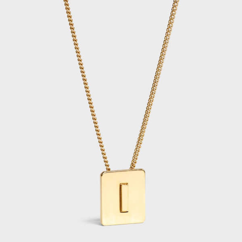 Celine Alphabet I In Brass With Gold Finish Kettingen Goud | CL-592272