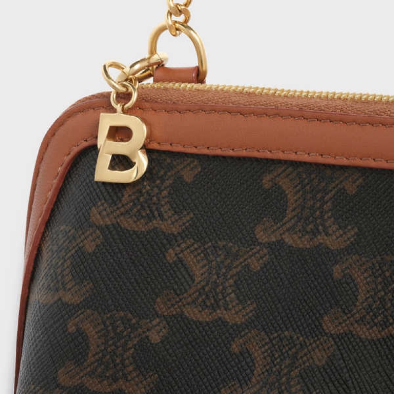 Celine B Charm In Brass Kleine Lederwaren Goud | CL-592925