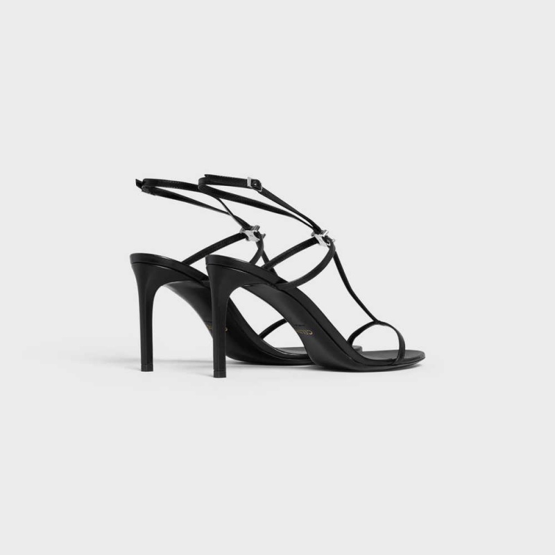 Celine Bar Triomphe In Calfskin Sandalen Zwart | CL-592598