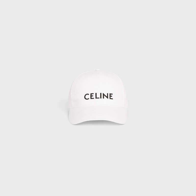 Celine Baseball In Katoenen Pet Wit | CL-591695