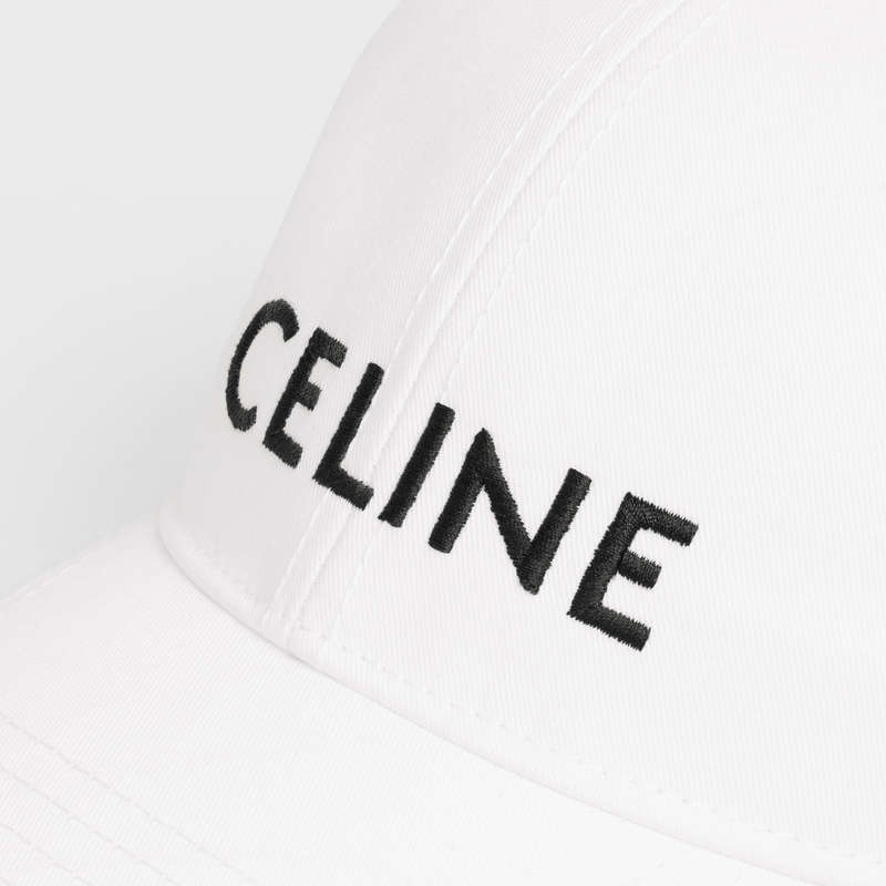 Celine Baseball In Katoenen Pet Wit | CL-591695