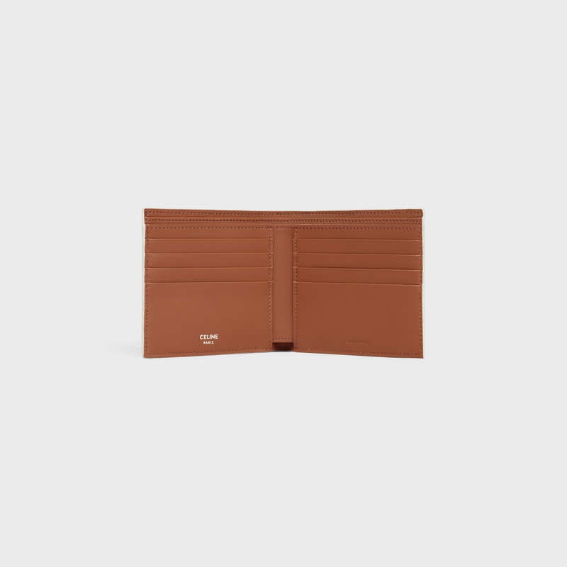 Celine Bi-fold In Triomphe Canvas Portefeuille Bruin | CL-591785