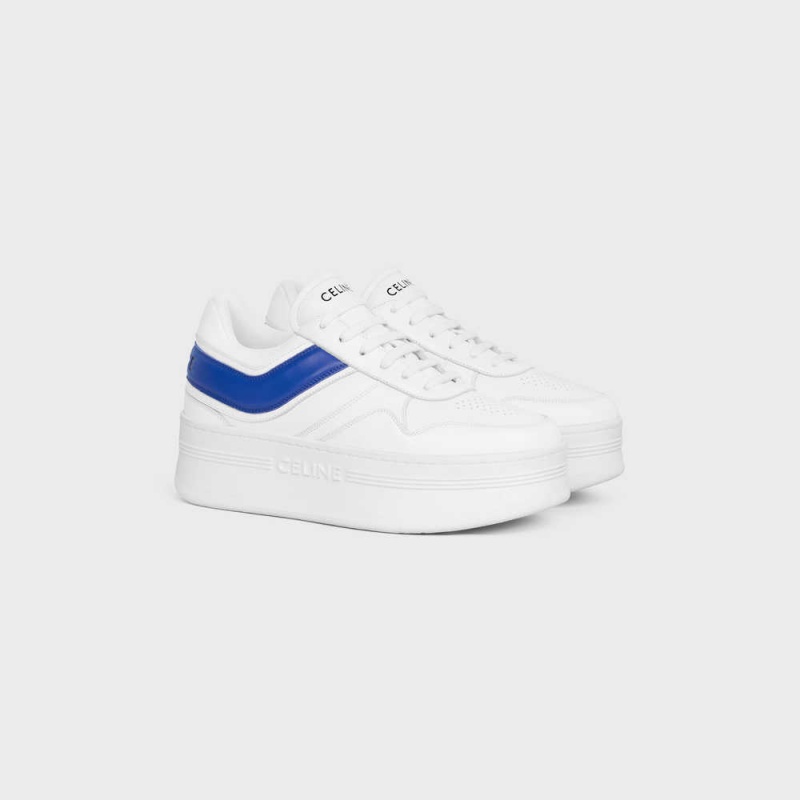 Celine Block Sneakers With Wedge In Calfskin Sneakers Wit Blauw | CL-592548