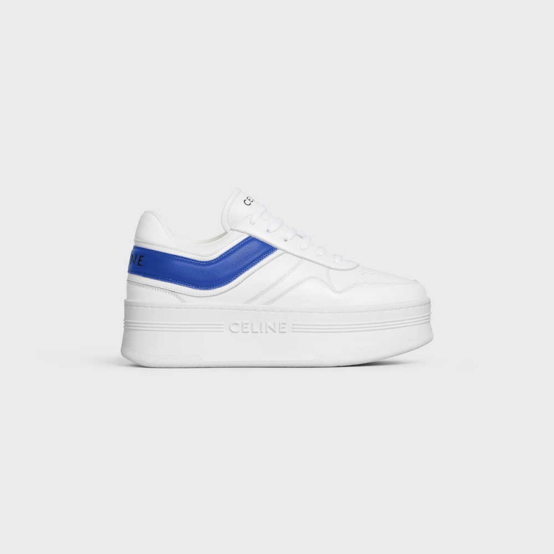 Celine Block Sneakers With Wedge In Calfskin Sneakers Wit Blauw | CL-592548