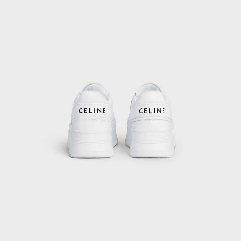 Celine Block Sneakers With Wedge Outsole In Calfskin Sneakers Wit | CL-592547