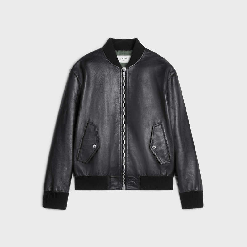 Celine Blouson In Soft Leather Zwart | CL-591926