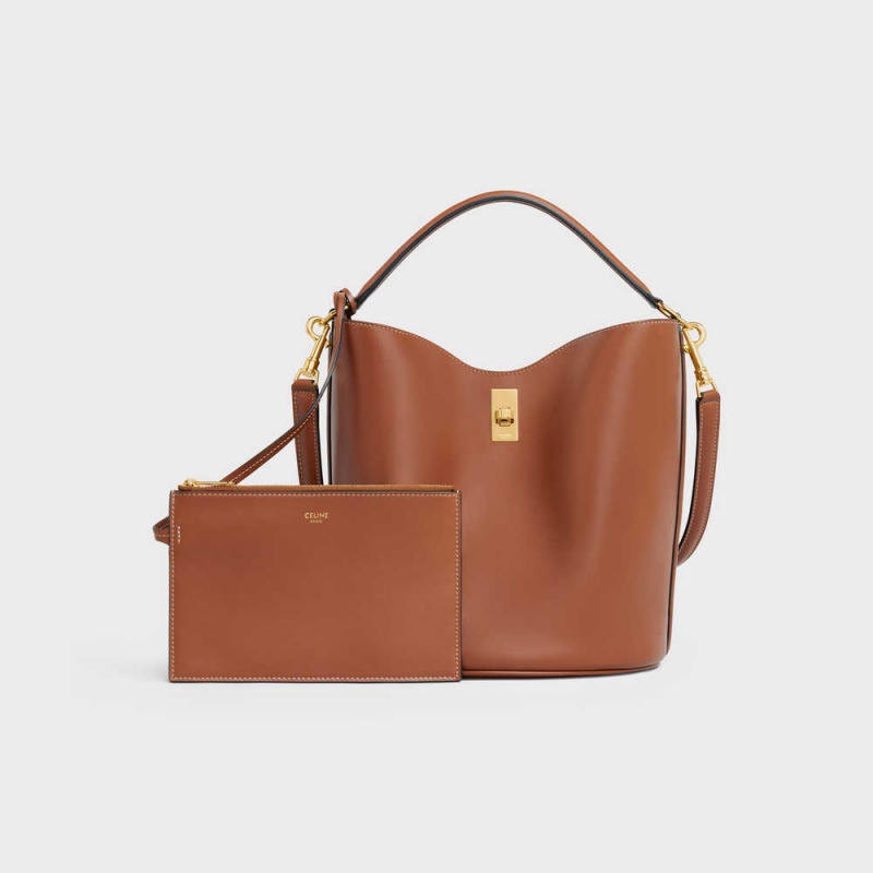 Celine Bucket Bag In Smooth Calfskin 16 Bruin | CL-593256