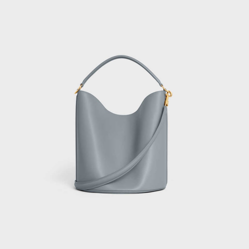 Celine Bucket Bag In Smooth Calfskin 16 Blauw Grijs | CL-593255