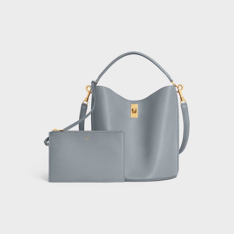 Celine Bucket Bag In Smooth Calfskin 16 Blauw Grijs | CL-593255