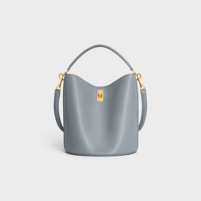 Celine Bucket Bag In Smooth Calfskin 16 Blauw Grijs | CL-593255