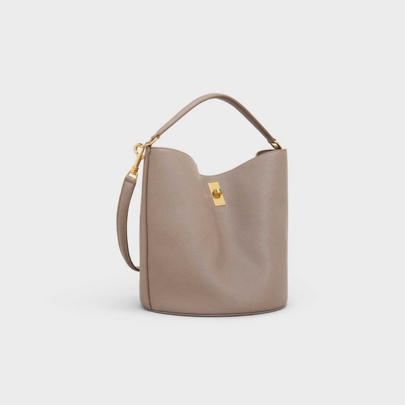 Celine Bucket Bag In Supple Grained Calfskin 16 Grijs | CL-593257