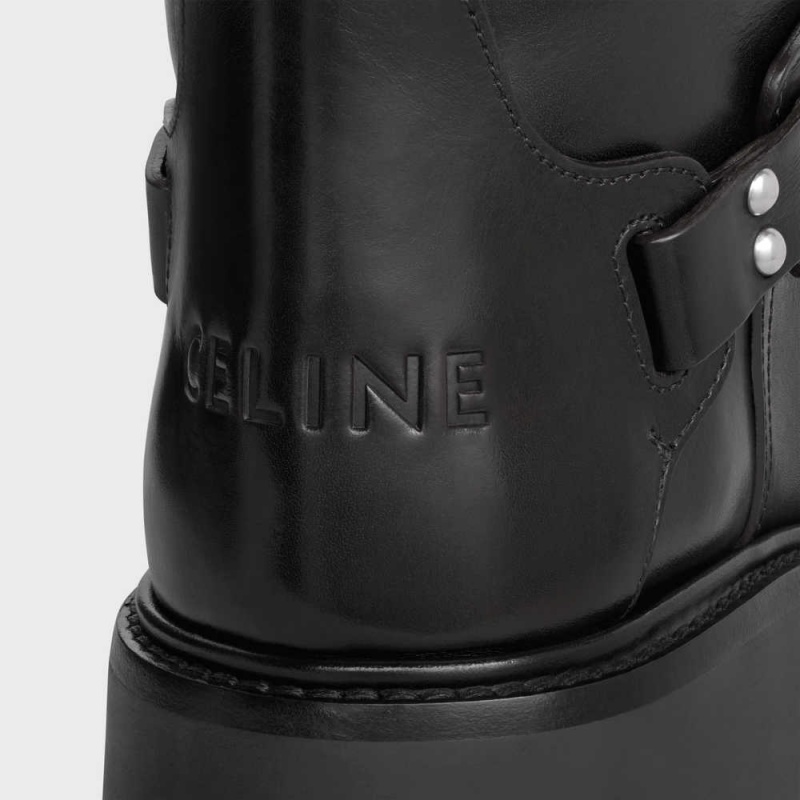 Celine Bulky High With Harness In Calfskin Laarzen Zwart | CL-592513